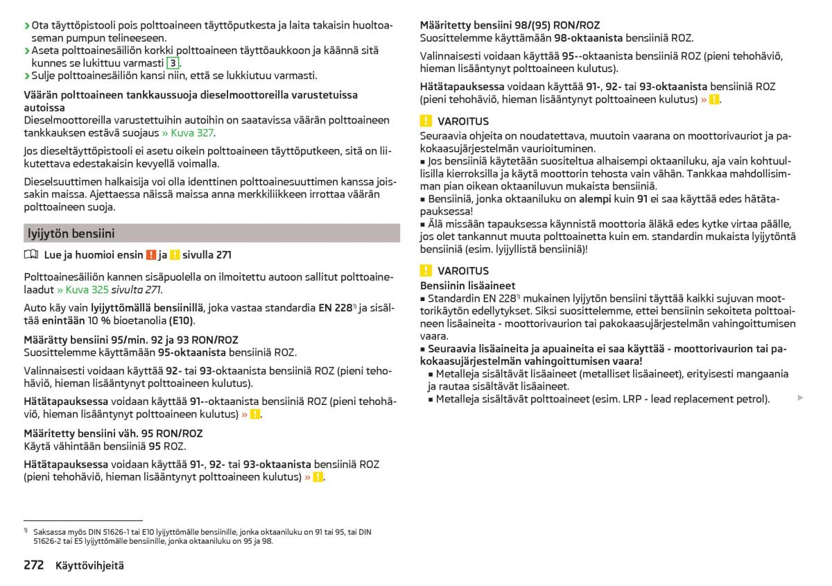 Skoda Kodiaq omistajan kasikirja / page 274