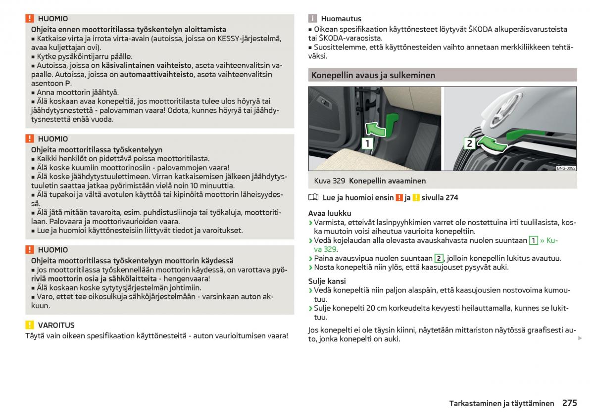 Skoda Kodiaq omistajan kasikirja / page 277