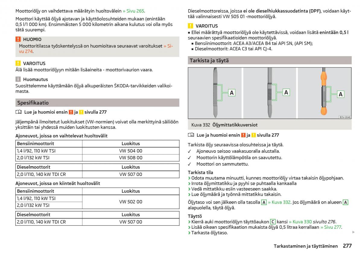 Skoda Kodiaq omistajan kasikirja / page 279