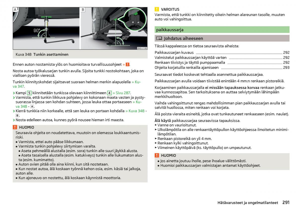 Skoda Kodiaq omistajan kasikirja / page 293