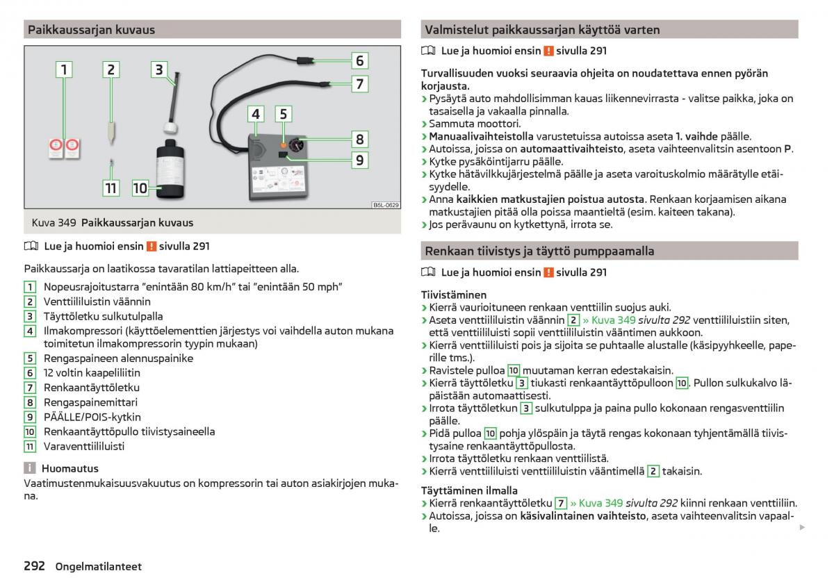 Skoda Kodiaq omistajan kasikirja / page 294