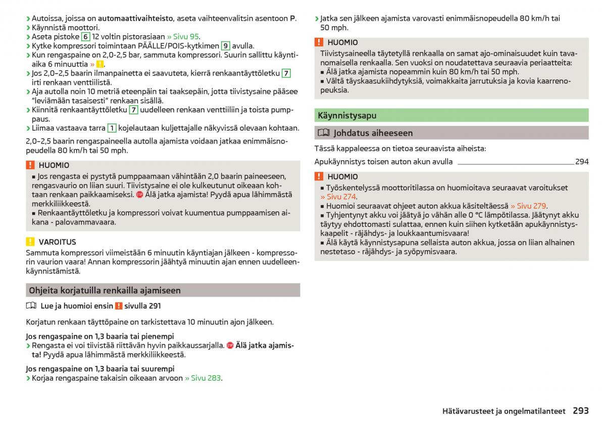 Skoda Kodiaq omistajan kasikirja / page 295