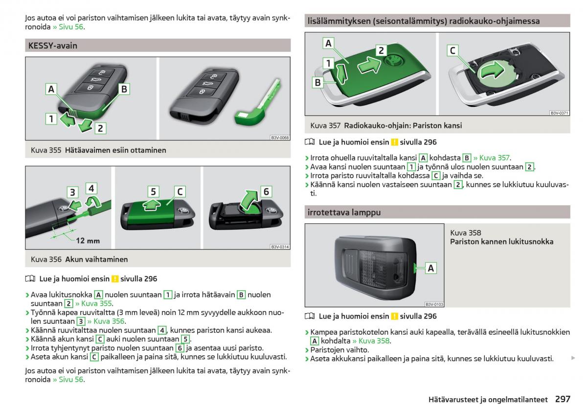 Skoda Kodiaq omistajan kasikirja / page 299