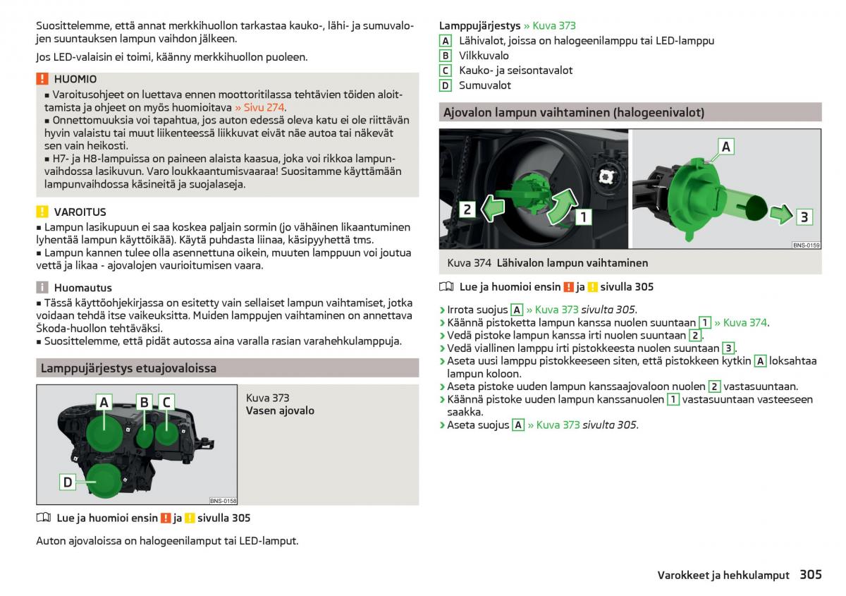 Skoda Kodiaq omistajan kasikirja / page 307