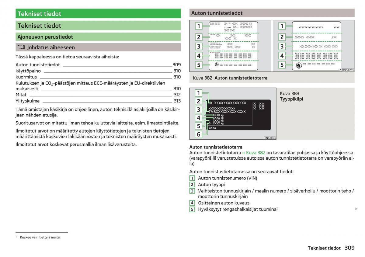 Skoda Kodiaq omistajan kasikirja / page 311