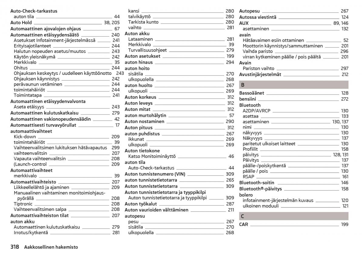 Skoda Kodiaq omistajan kasikirja / page 320