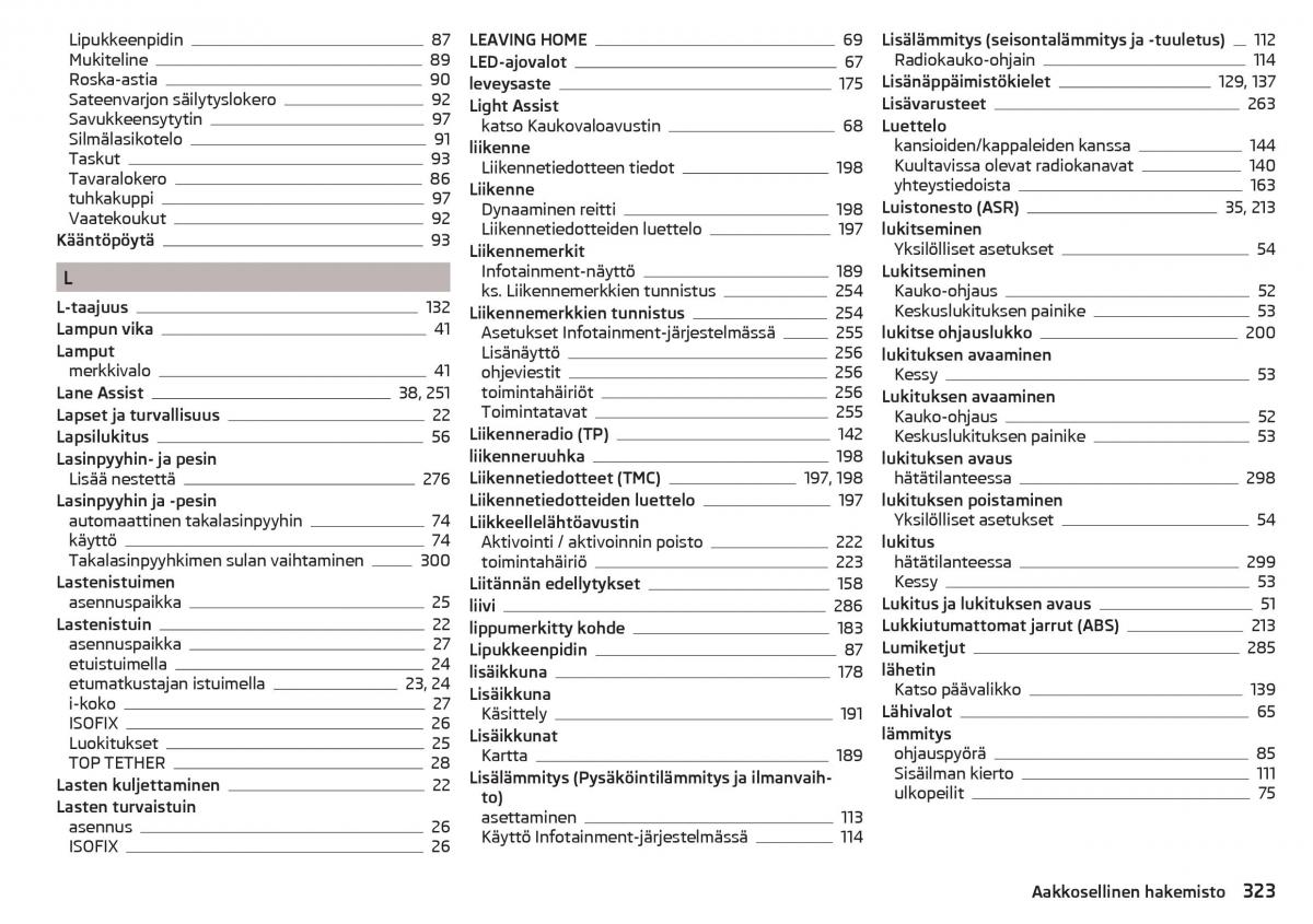 Skoda Kodiaq omistajan kasikirja / page 325