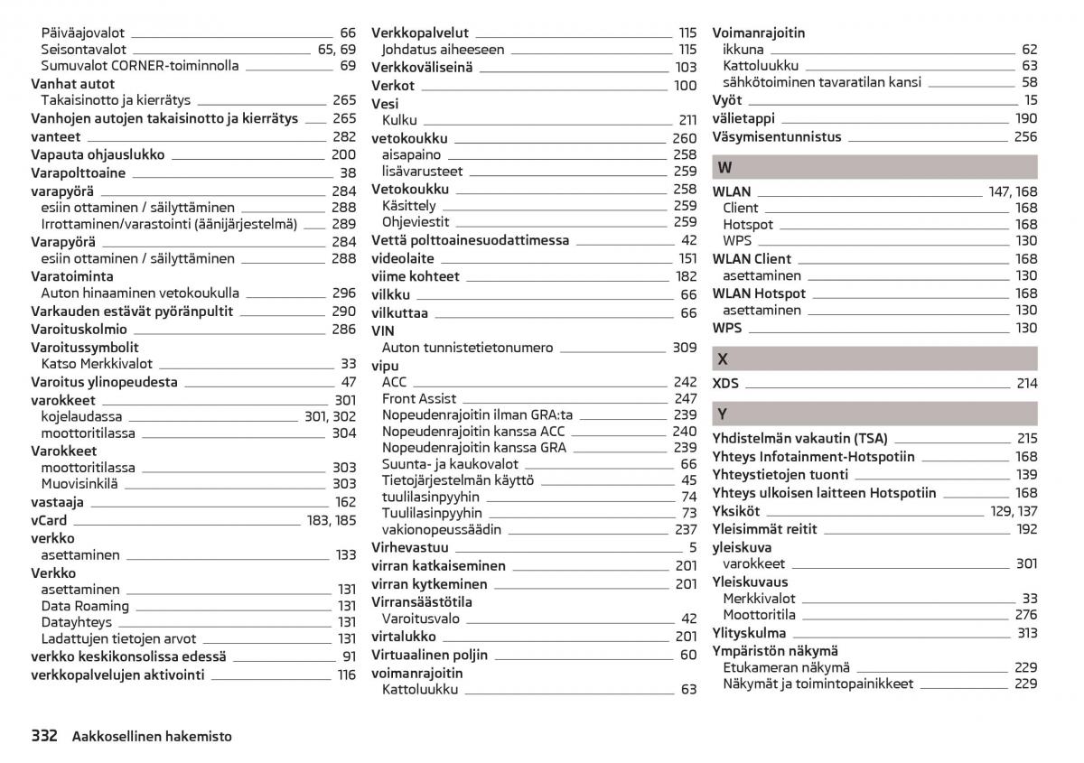 Skoda Kodiaq omistajan kasikirja / page 334