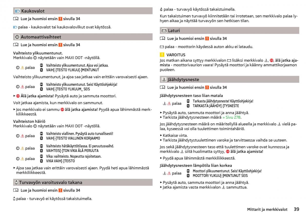 Skoda Kodiaq omistajan kasikirja / page 41