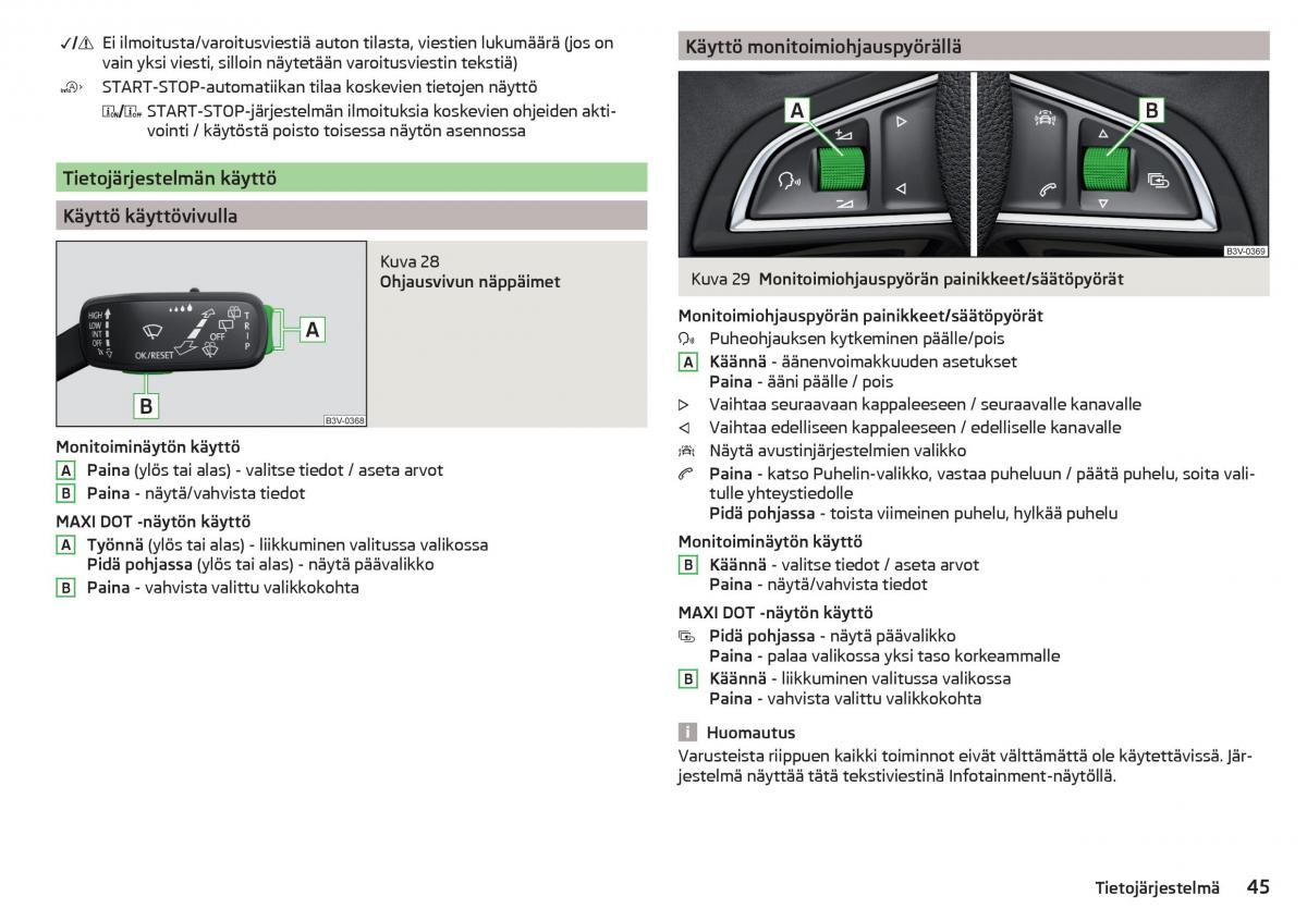 Skoda Kodiaq omistajan kasikirja / page 47