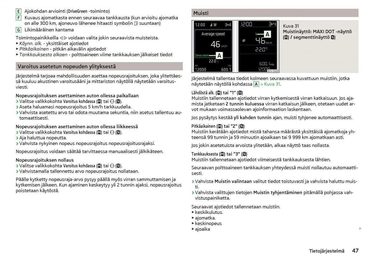 Skoda Kodiaq omistajan kasikirja / page 49