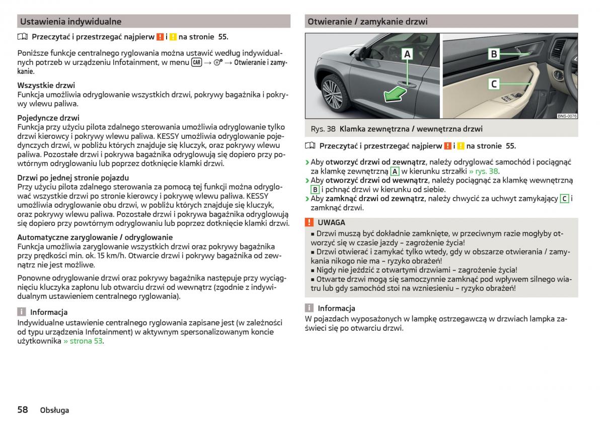 Skoda Kodiaq instrukcja obslugi / page 60