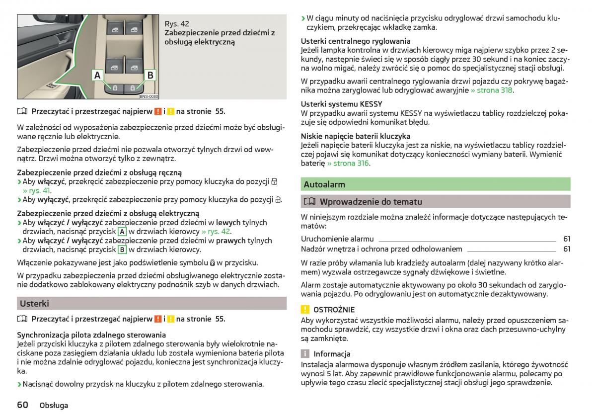 Skoda Kodiaq instrukcja obslugi / page 62