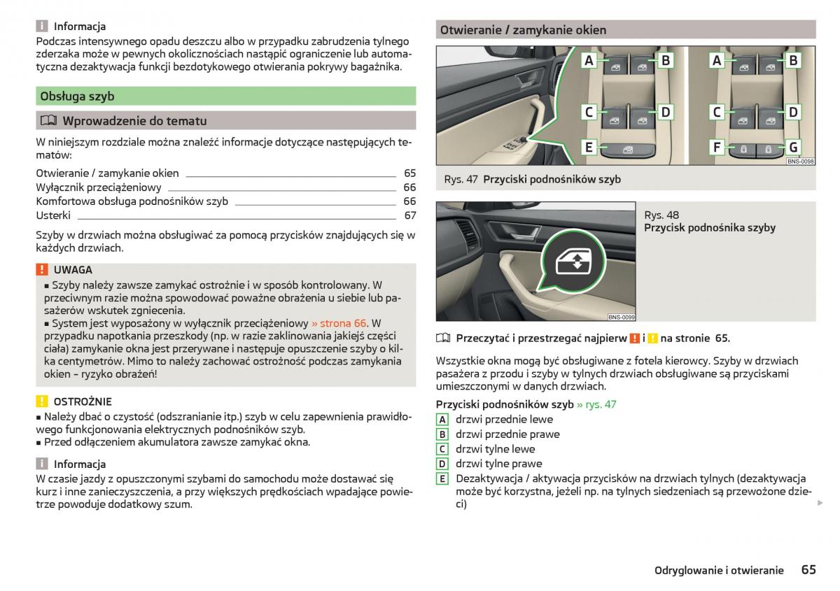 Skoda Kodiaq instrukcja obslugi / page 67