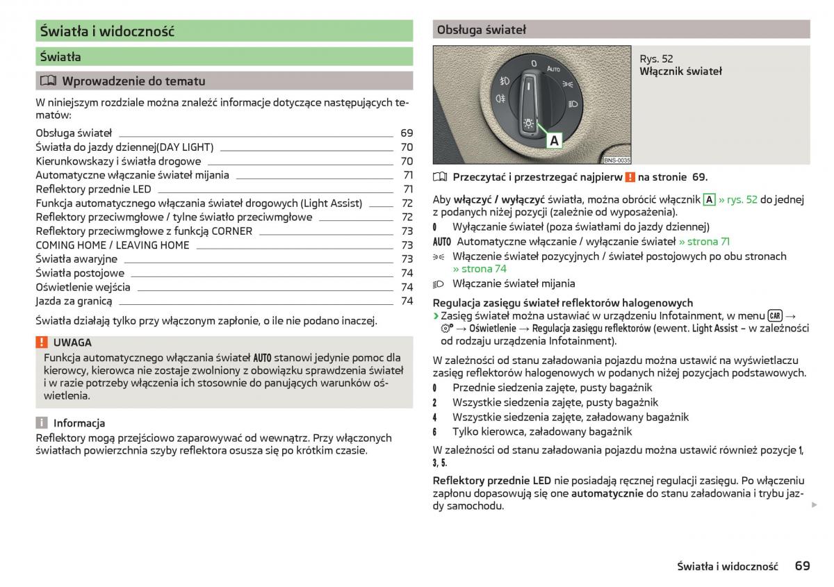 Skoda Kodiaq instrukcja obslugi / page 71