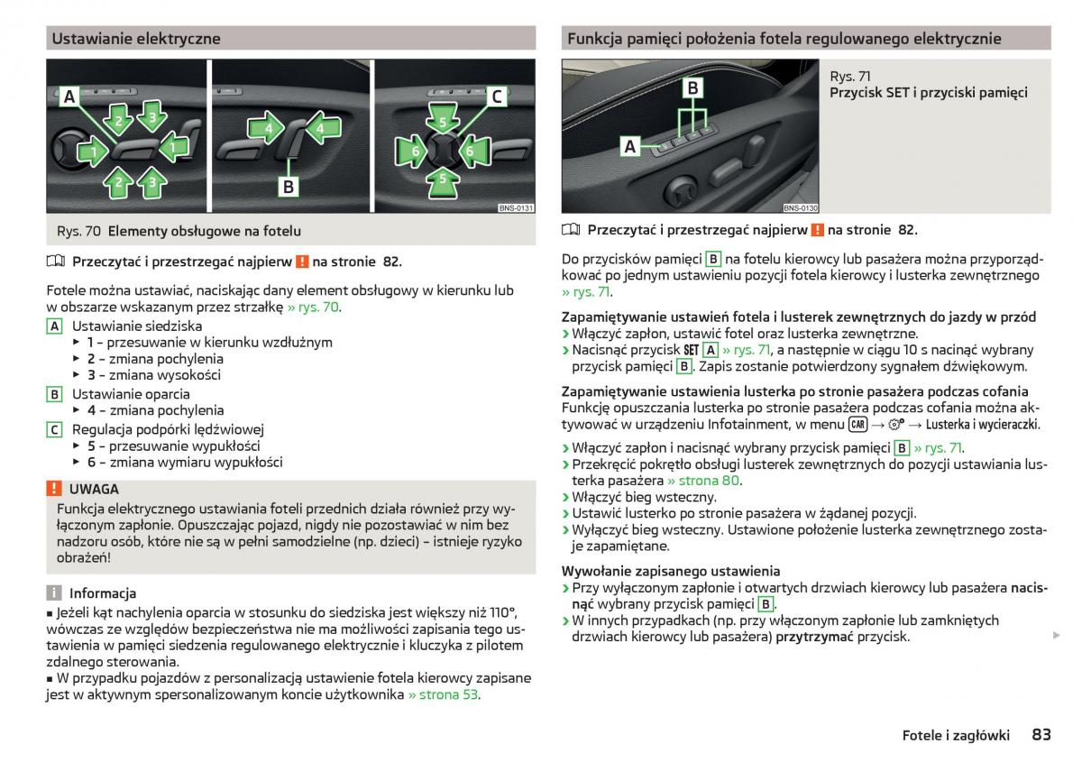 Skoda Kodiaq instrukcja obslugi / page 85