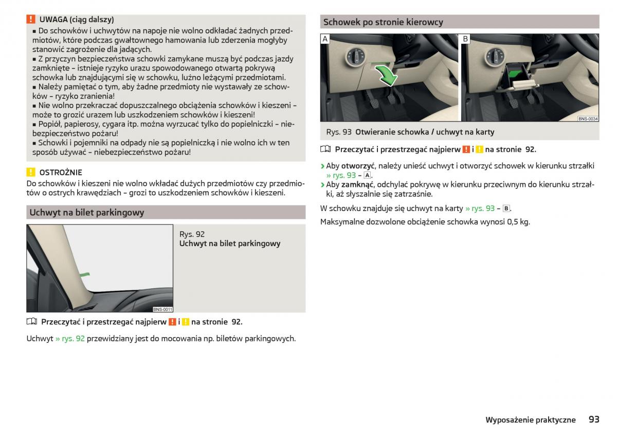 Skoda Kodiaq instrukcja obslugi / page 95