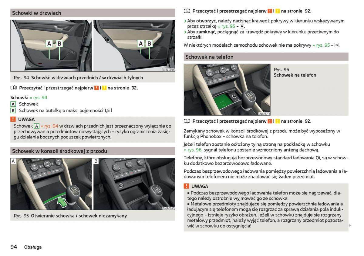 Skoda Kodiaq instrukcja obslugi / page 96