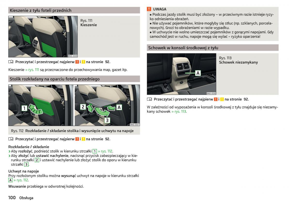 Skoda Kodiaq instrukcja obslugi / page 102