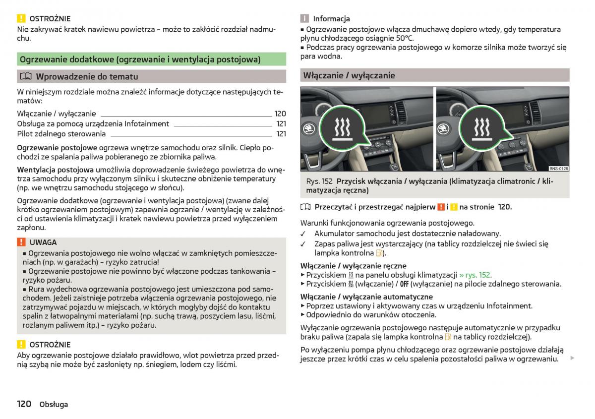 Skoda Kodiaq instrukcja obslugi / page 122