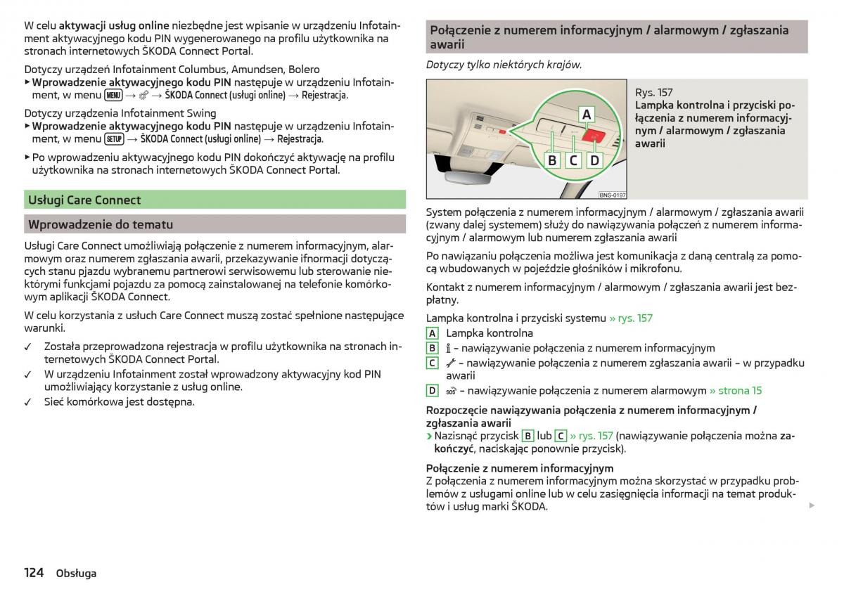 Skoda Kodiaq instrukcja obslugi / page 126