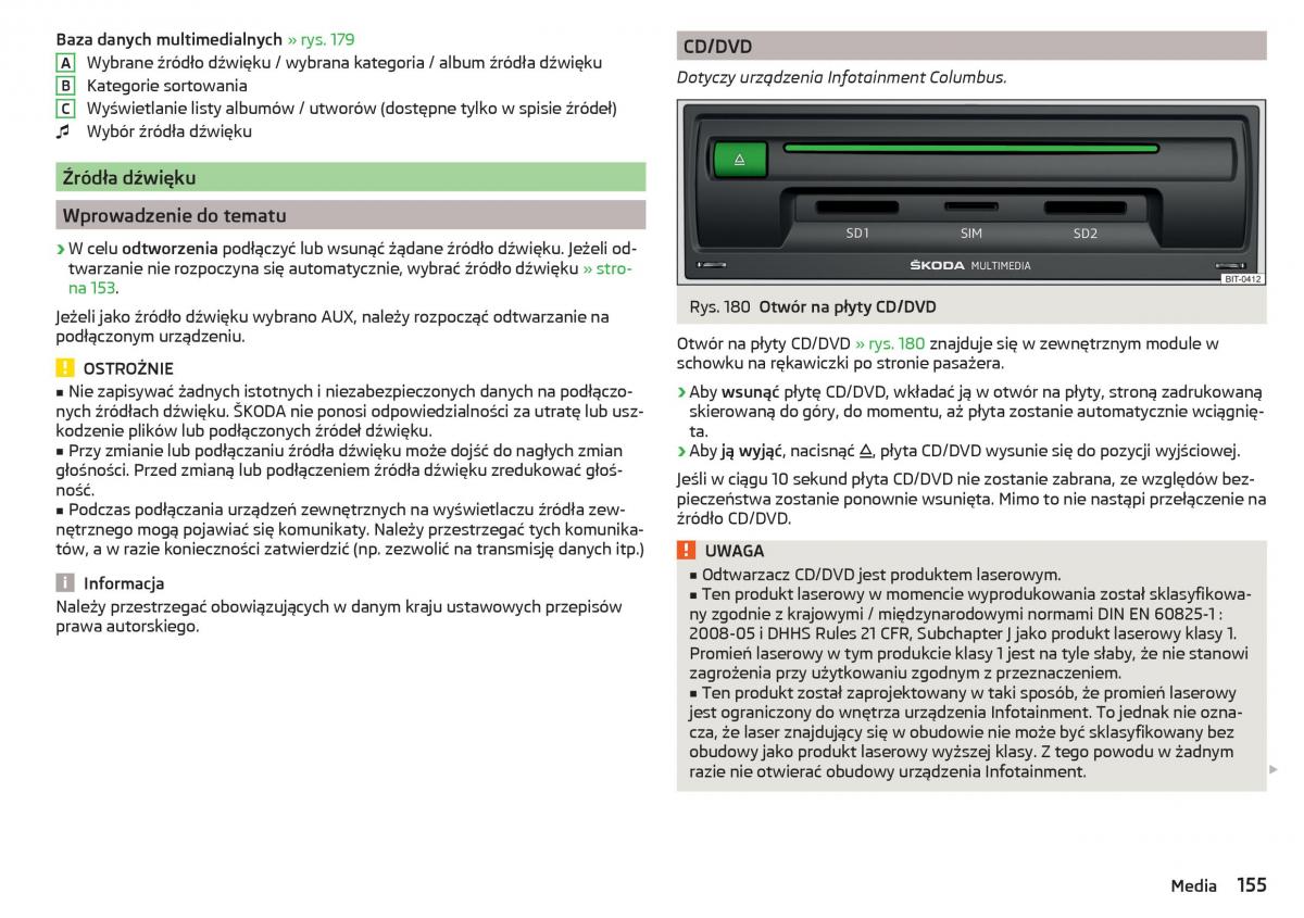 Skoda Kodiaq instrukcja obslugi / page 157