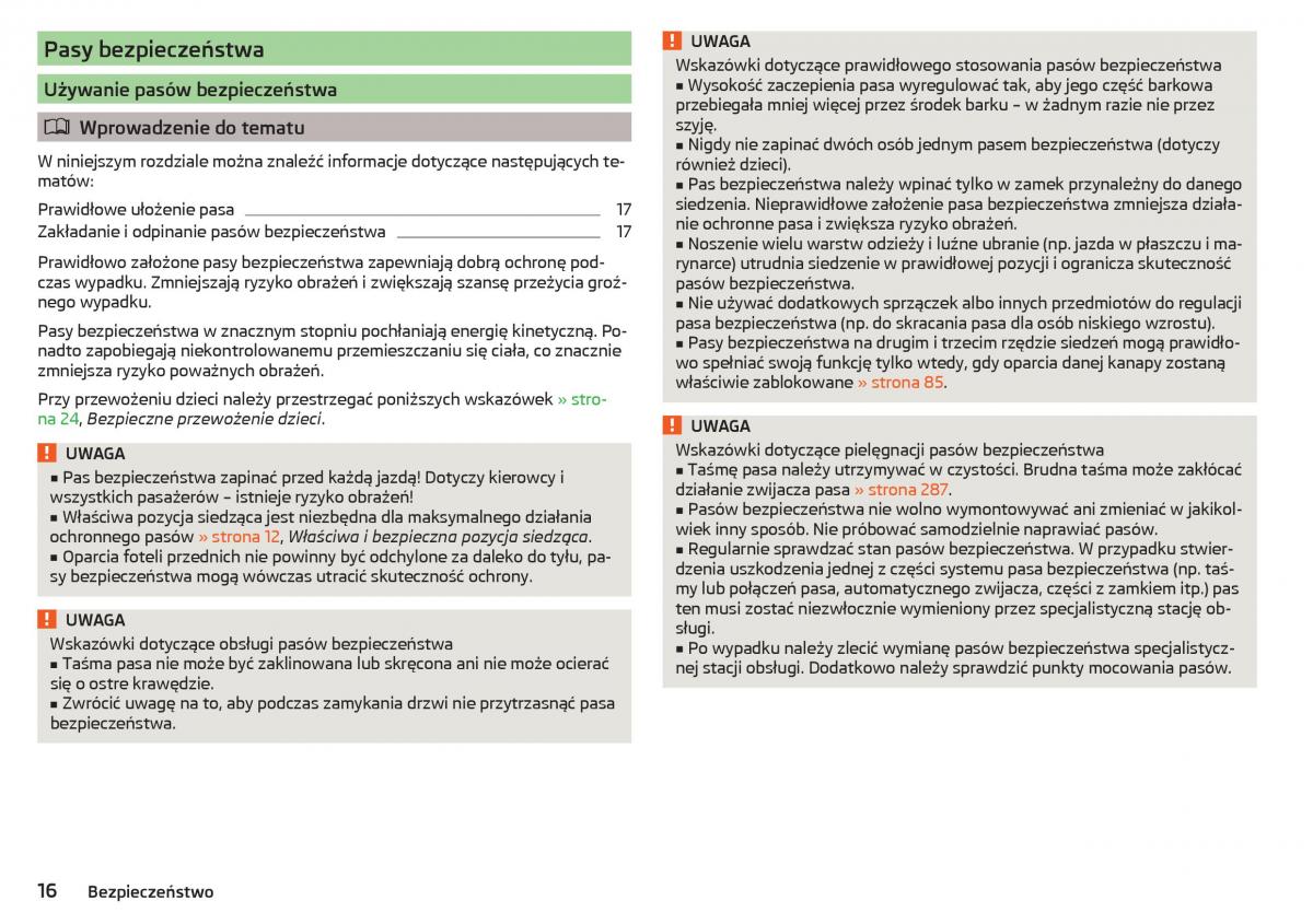 Skoda Kodiaq instrukcja obslugi / page 18