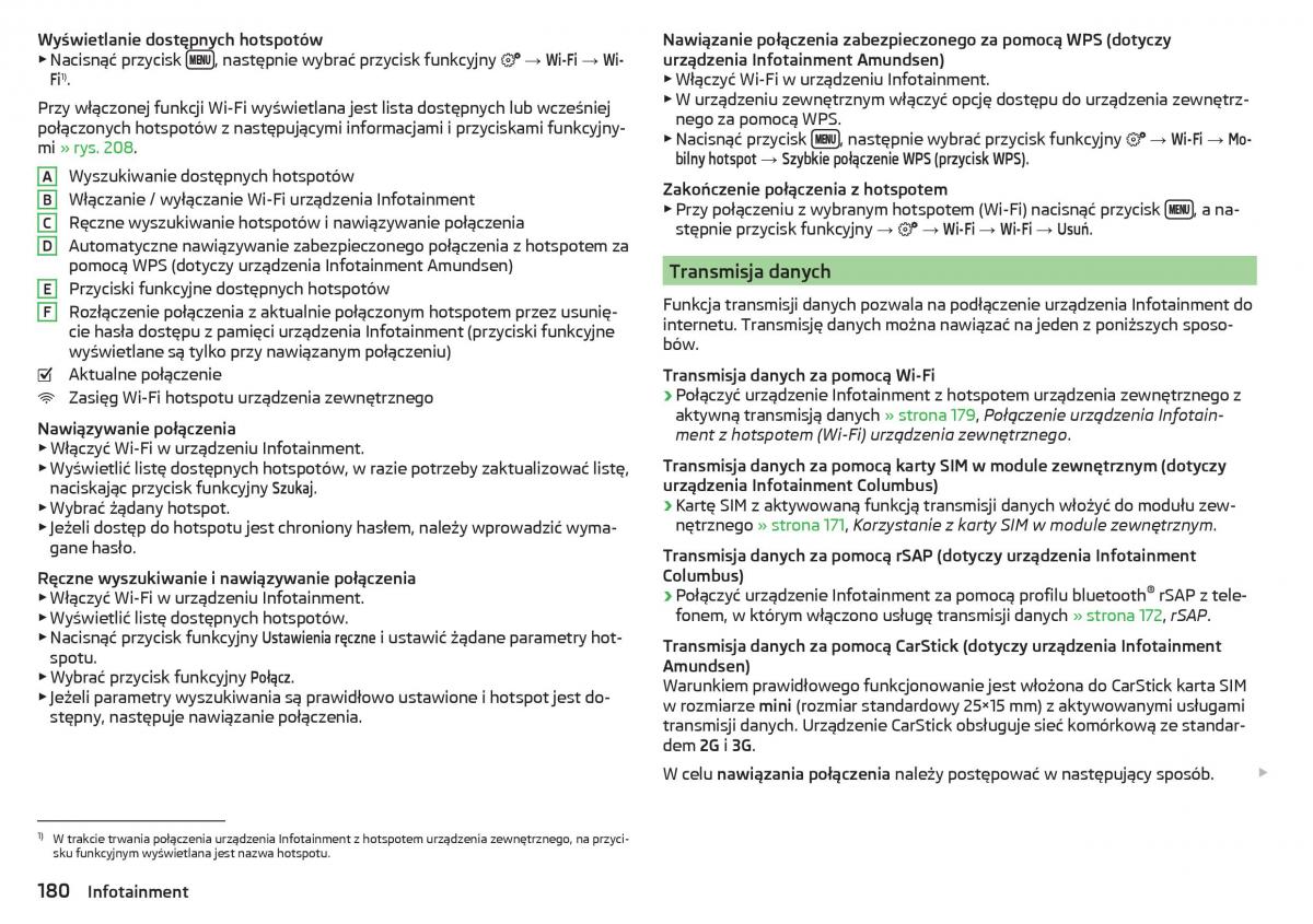 Skoda Kodiaq instrukcja obslugi / page 182