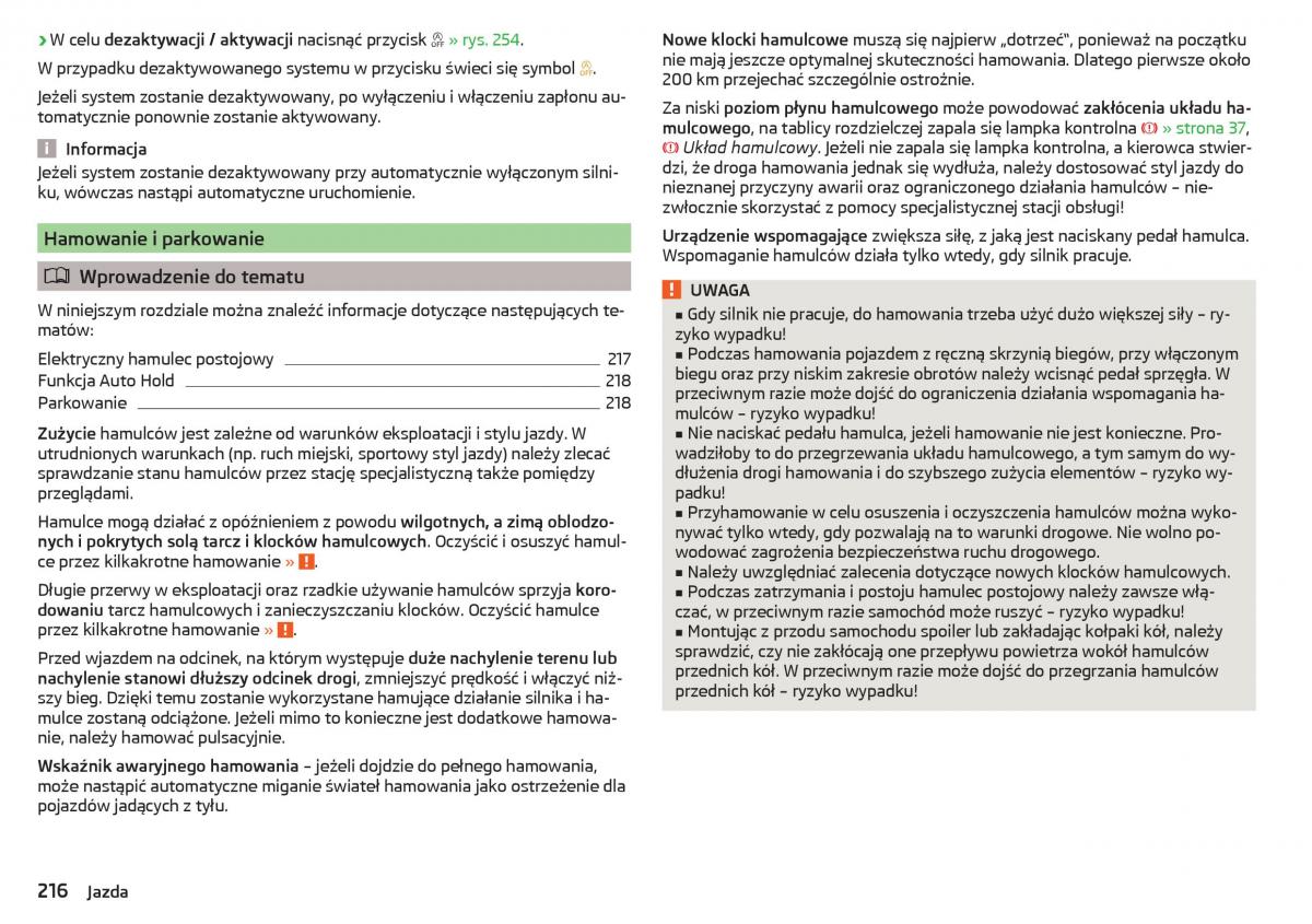 Skoda Kodiaq instrukcja obslugi / page 218