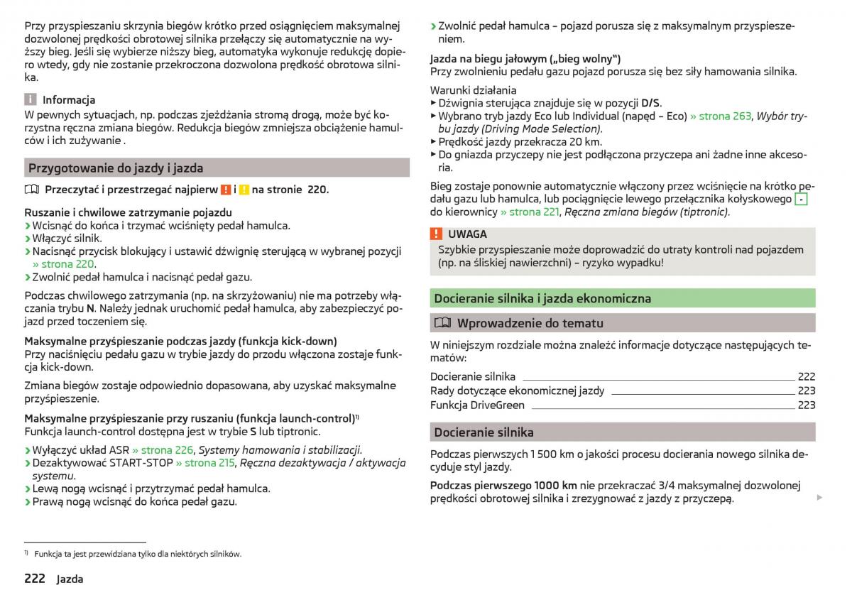 Skoda Kodiaq instrukcja obslugi / page 224