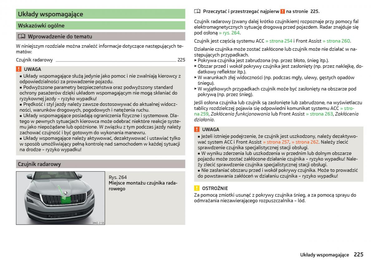 Skoda Kodiaq instrukcja obslugi / page 227