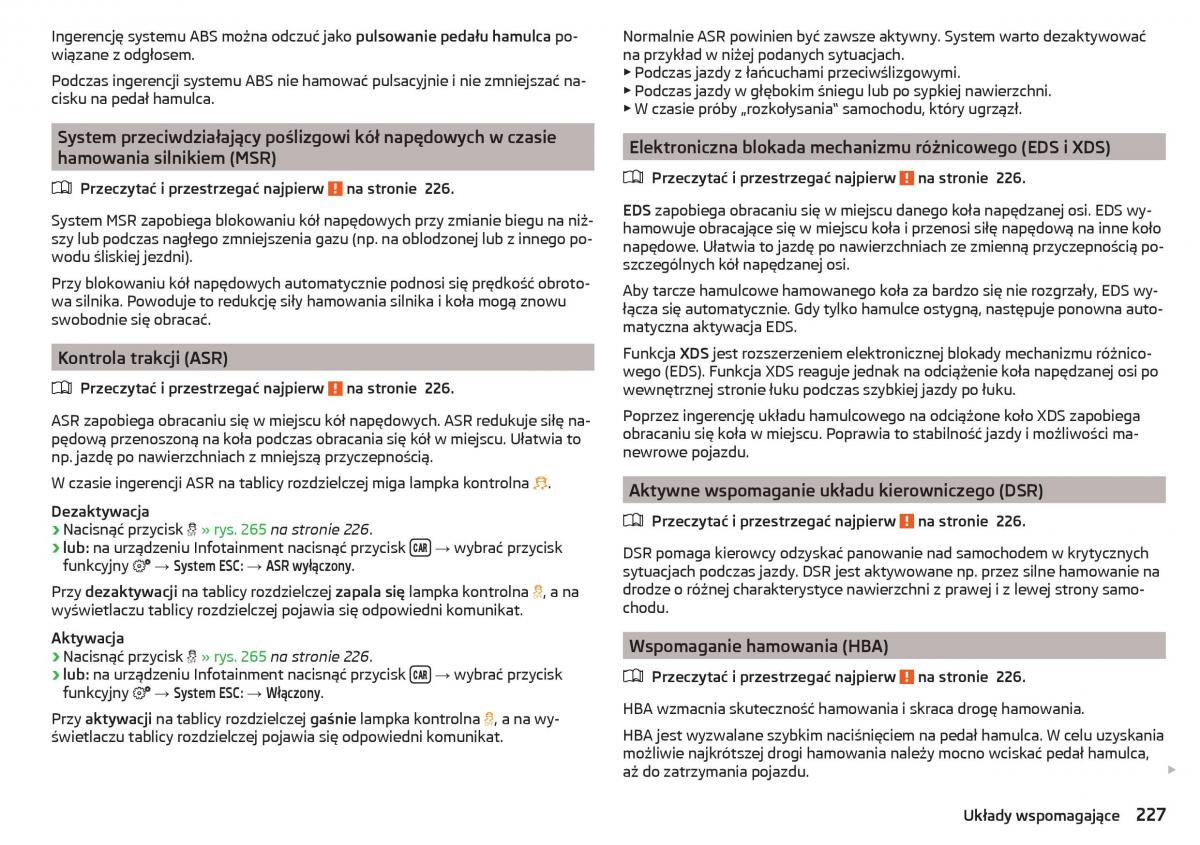 Skoda Kodiaq instrukcja obslugi / page 229