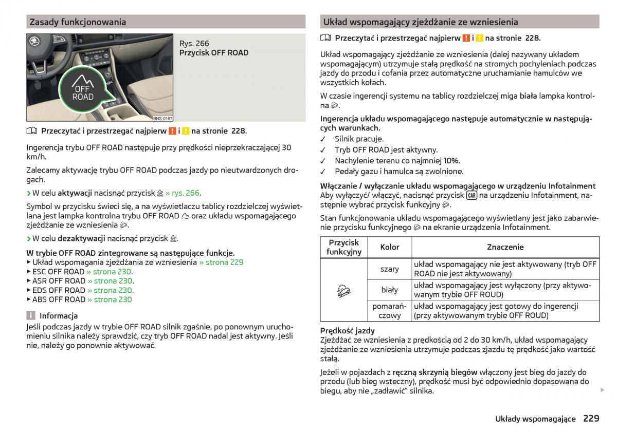 Skoda Kodiaq instrukcja obslugi / page 231