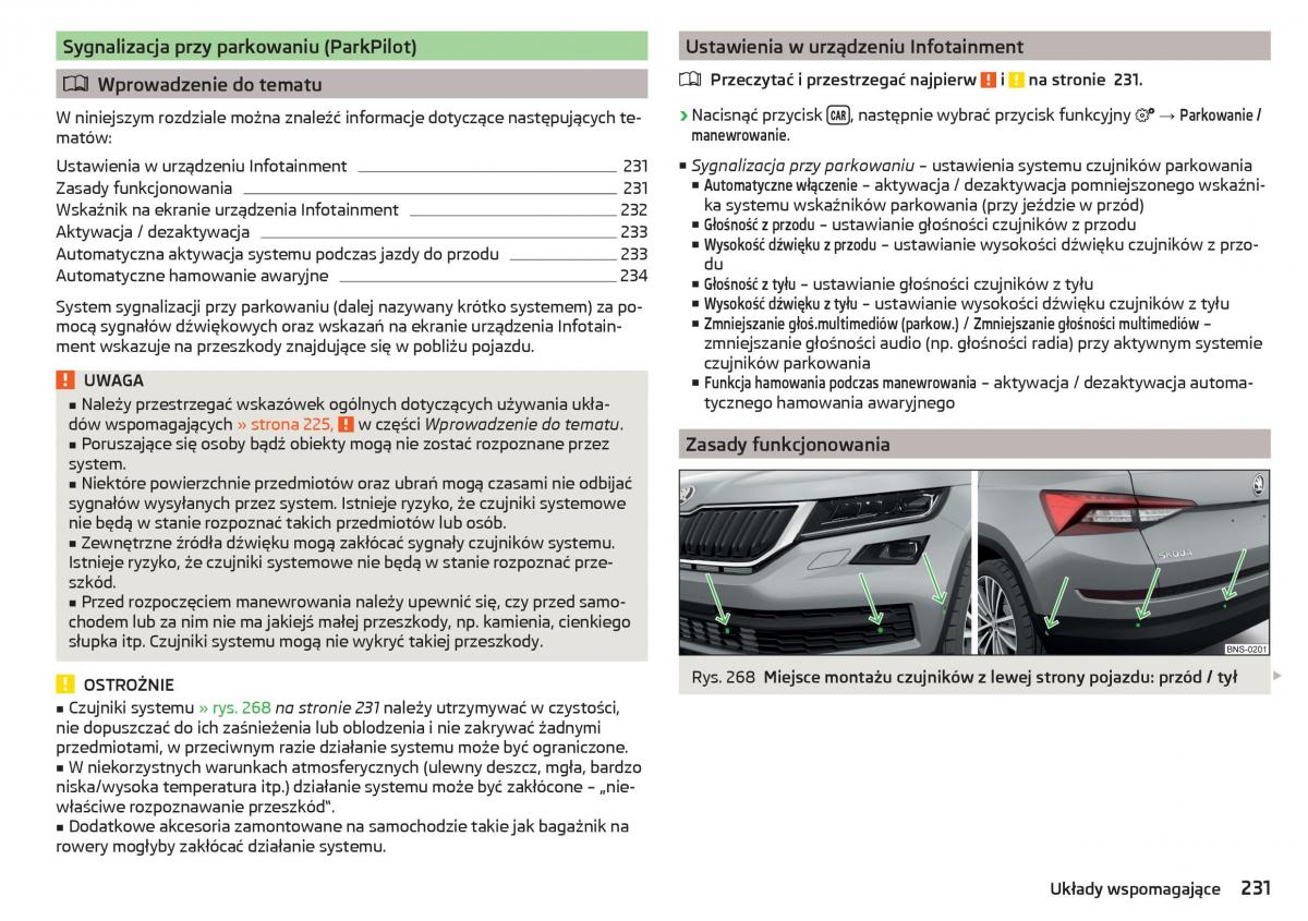 Skoda Kodiaq instrukcja obslugi / page 233