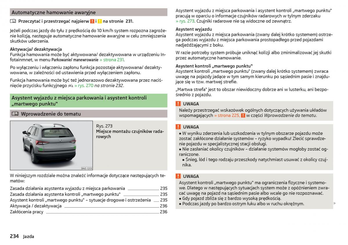 Skoda Kodiaq instrukcja obslugi / page 236