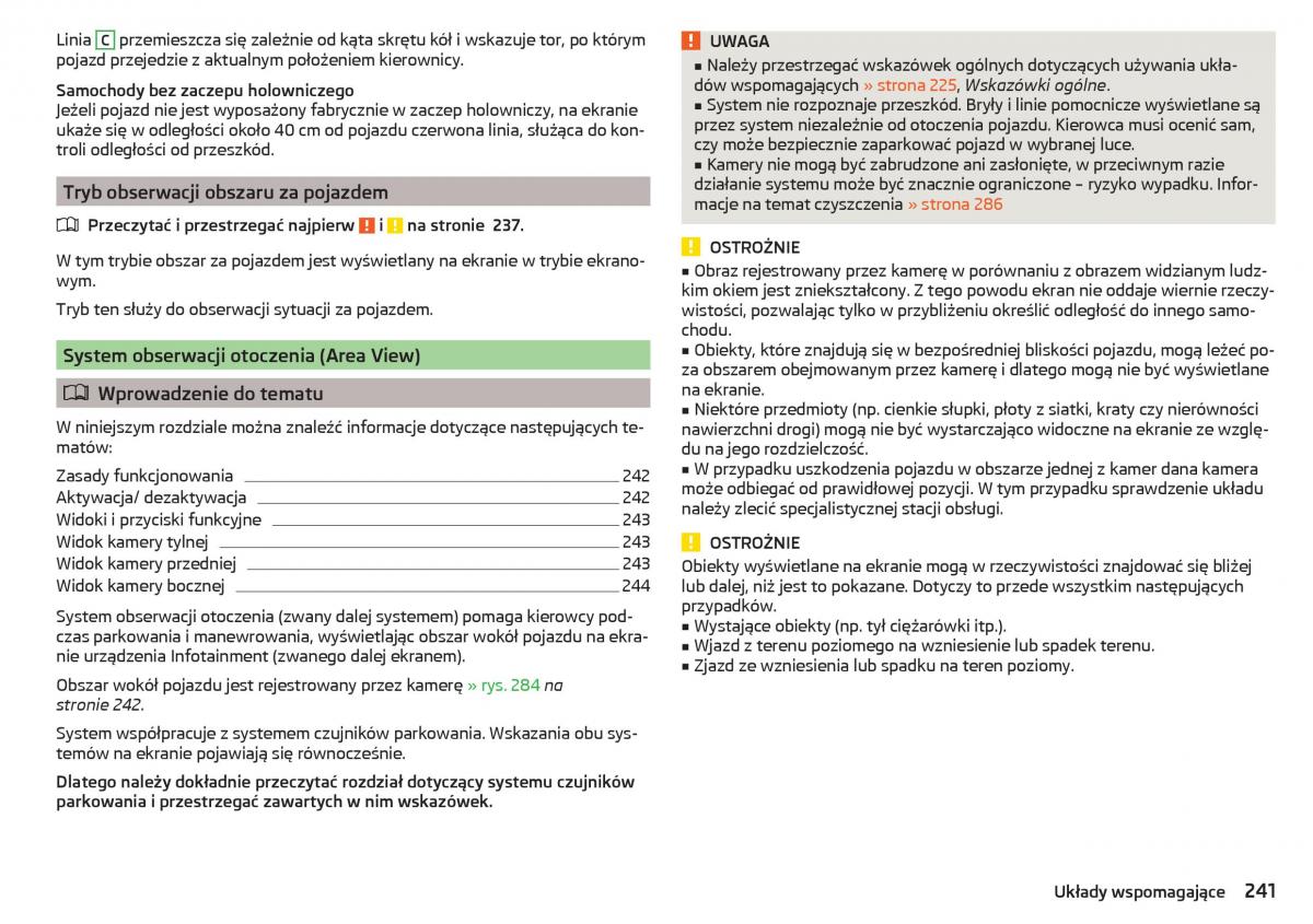 Skoda Kodiaq instrukcja obslugi / page 243