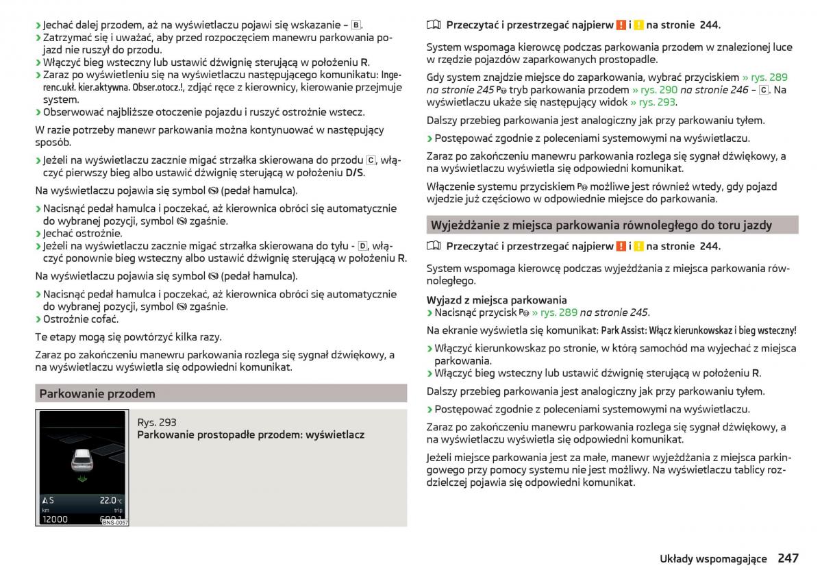 Skoda Kodiaq instrukcja obslugi / page 249