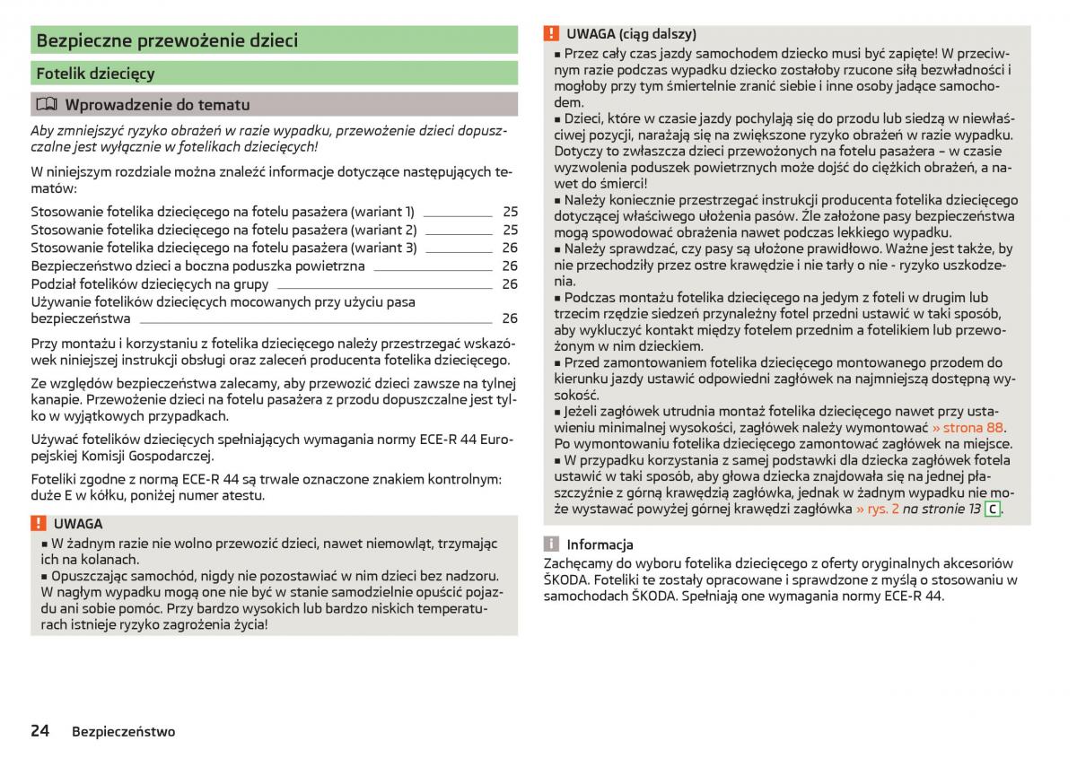 Skoda Kodiaq instrukcja obslugi / page 26