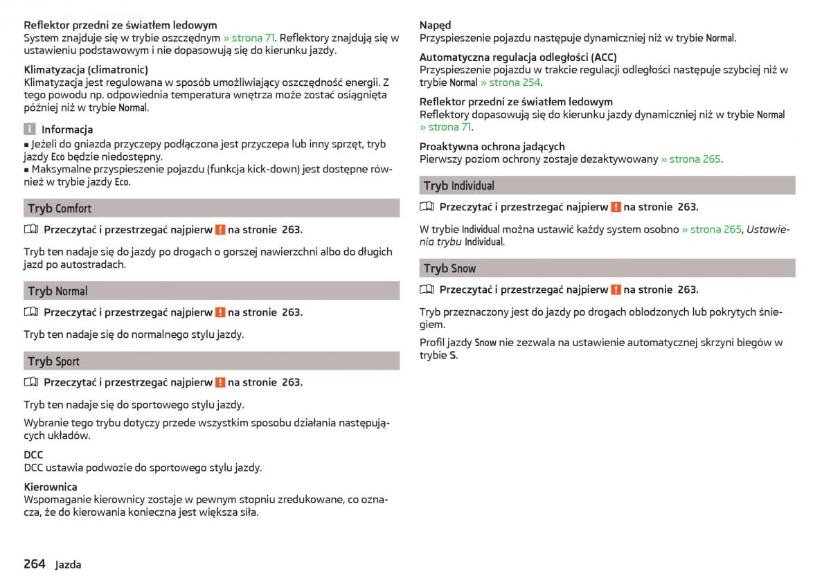 Skoda Kodiaq instrukcja obslugi / page 266