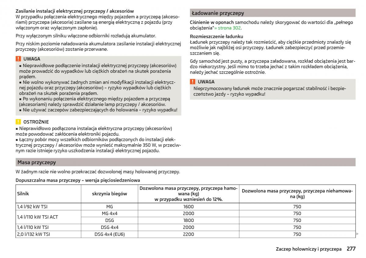 Skoda Kodiaq instrukcja obslugi / page 279