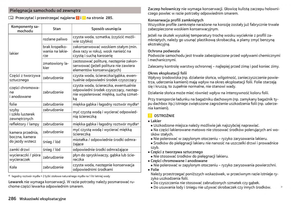 Skoda Kodiaq instrukcja obslugi / page 288