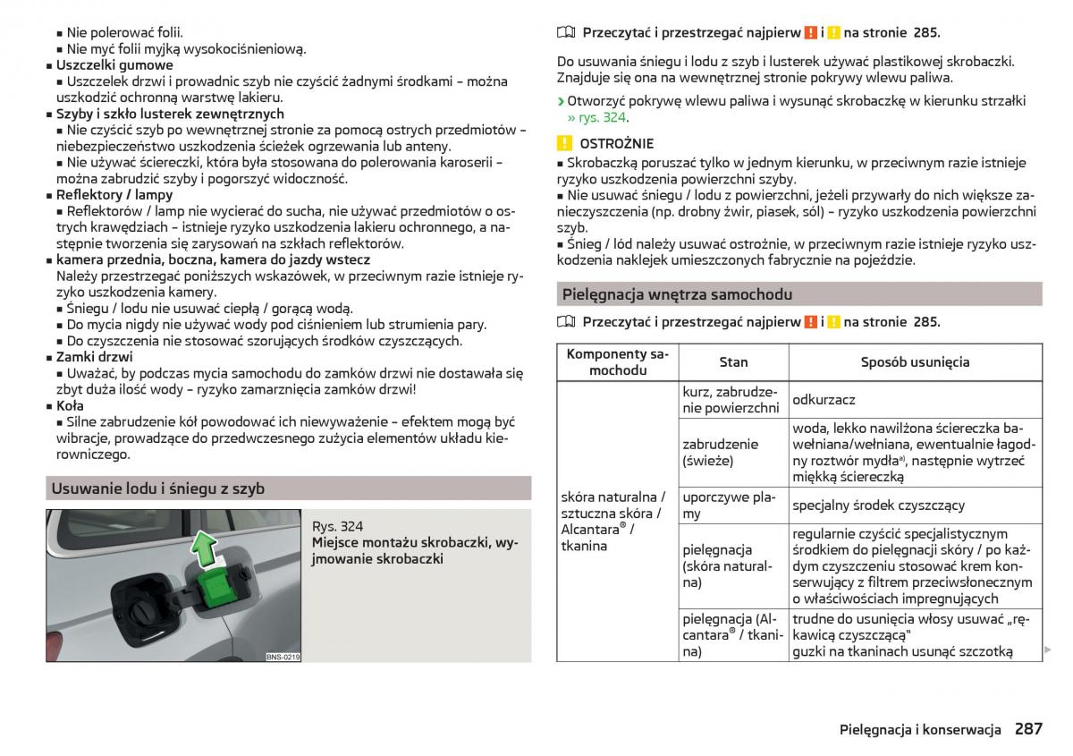 Skoda Kodiaq instrukcja obslugi / page 289