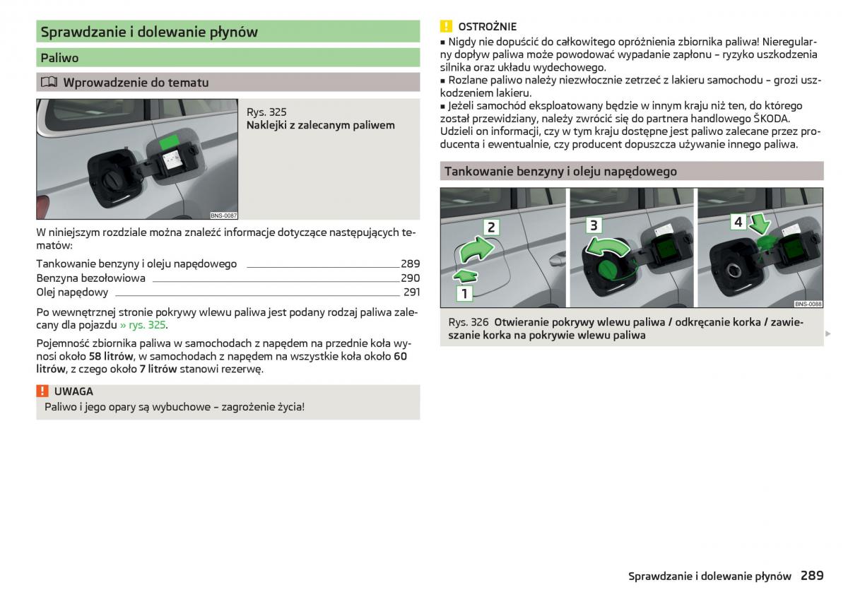 Skoda Kodiaq instrukcja obslugi / page 291