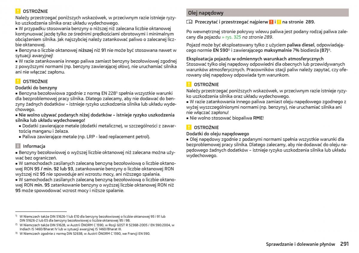 Skoda Kodiaq instrukcja obslugi / page 293