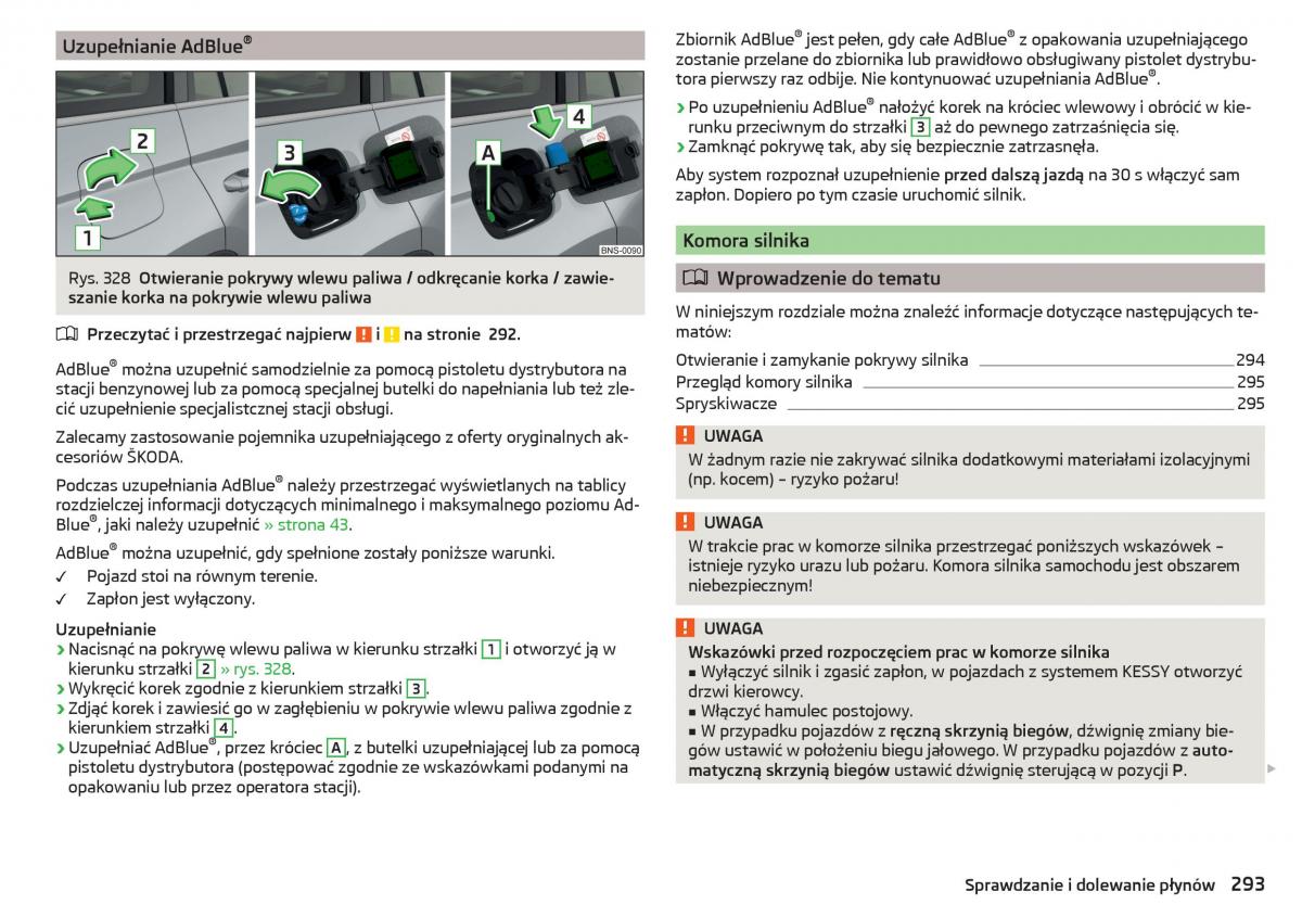 Skoda Kodiaq instrukcja obslugi / page 295