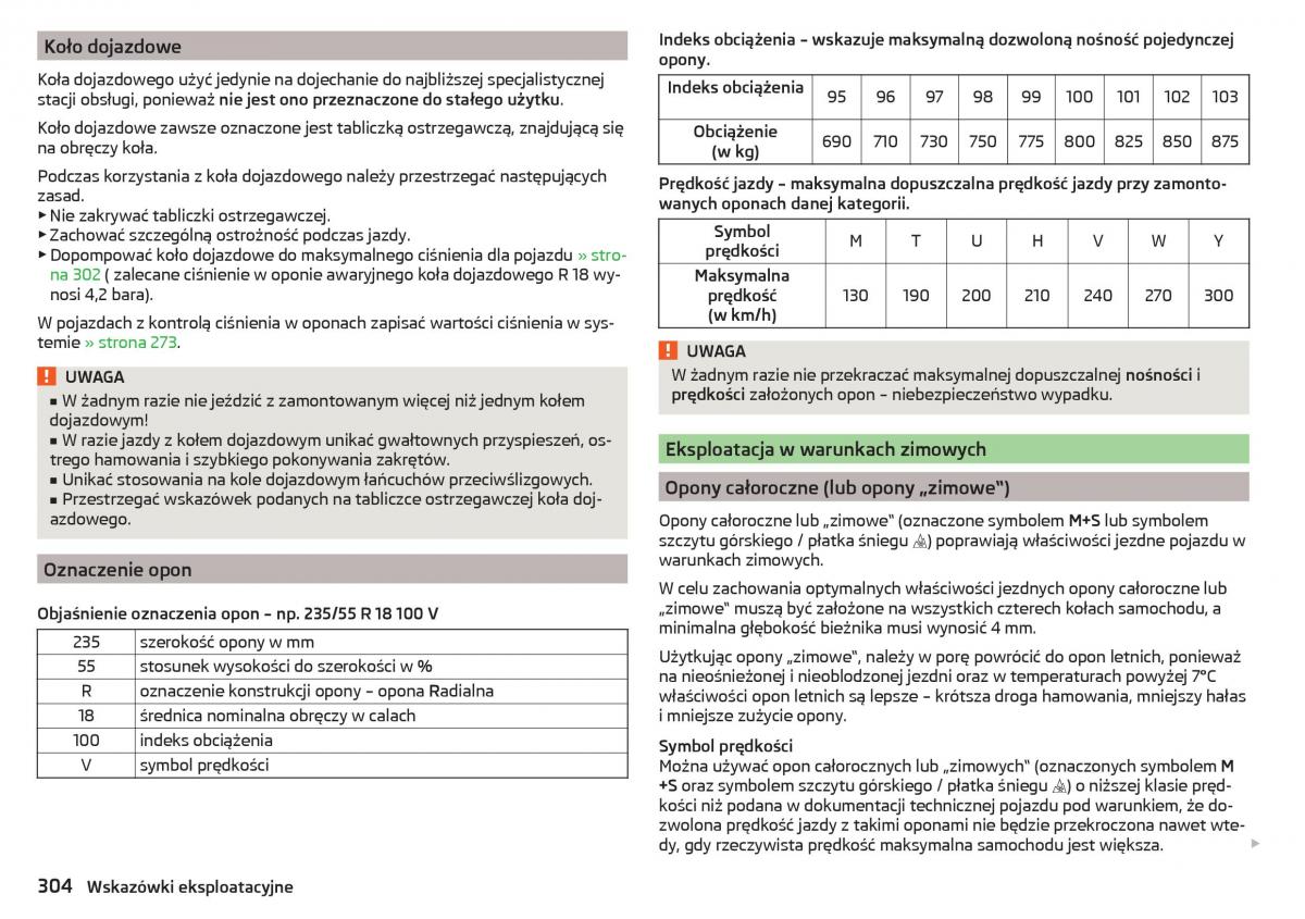 Skoda Kodiaq instrukcja obslugi / page 306