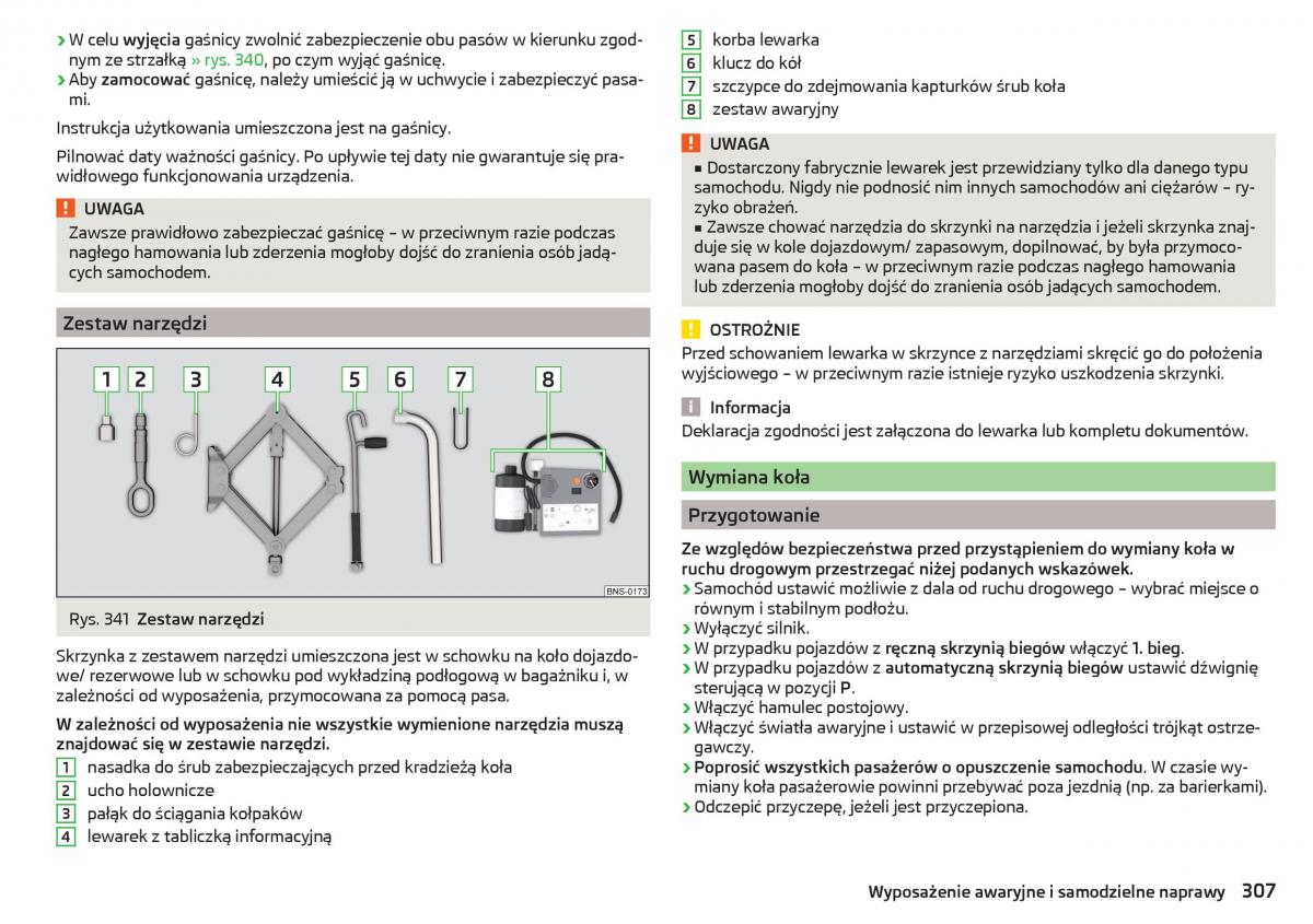 Skoda Kodiaq instrukcja obslugi / page 309