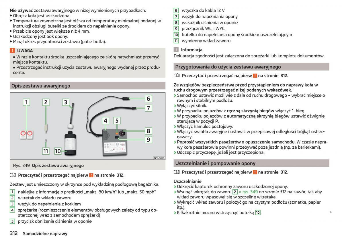 Skoda Kodiaq instrukcja obslugi / page 314