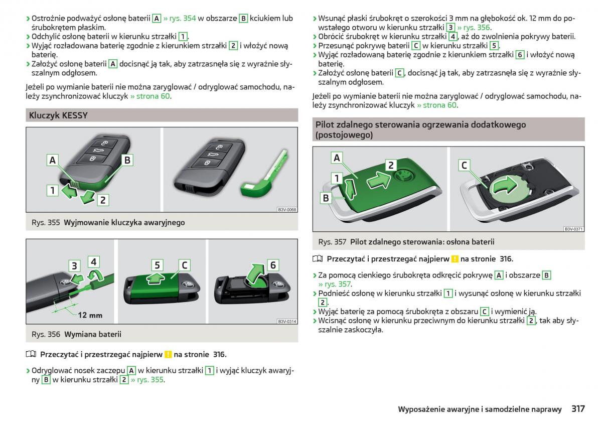 Skoda Kodiaq instrukcja obslugi / page 319