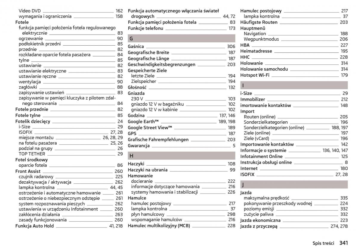 Skoda Kodiaq instrukcja obslugi / page 343